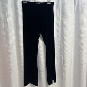 525 America Women’s Black Velour Flared Pull On Pant Small